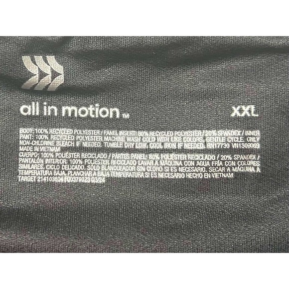 All in Motion Women's XXL Running Shorts Black Activewear Athletic Gym Workout - Picture 1 of 2